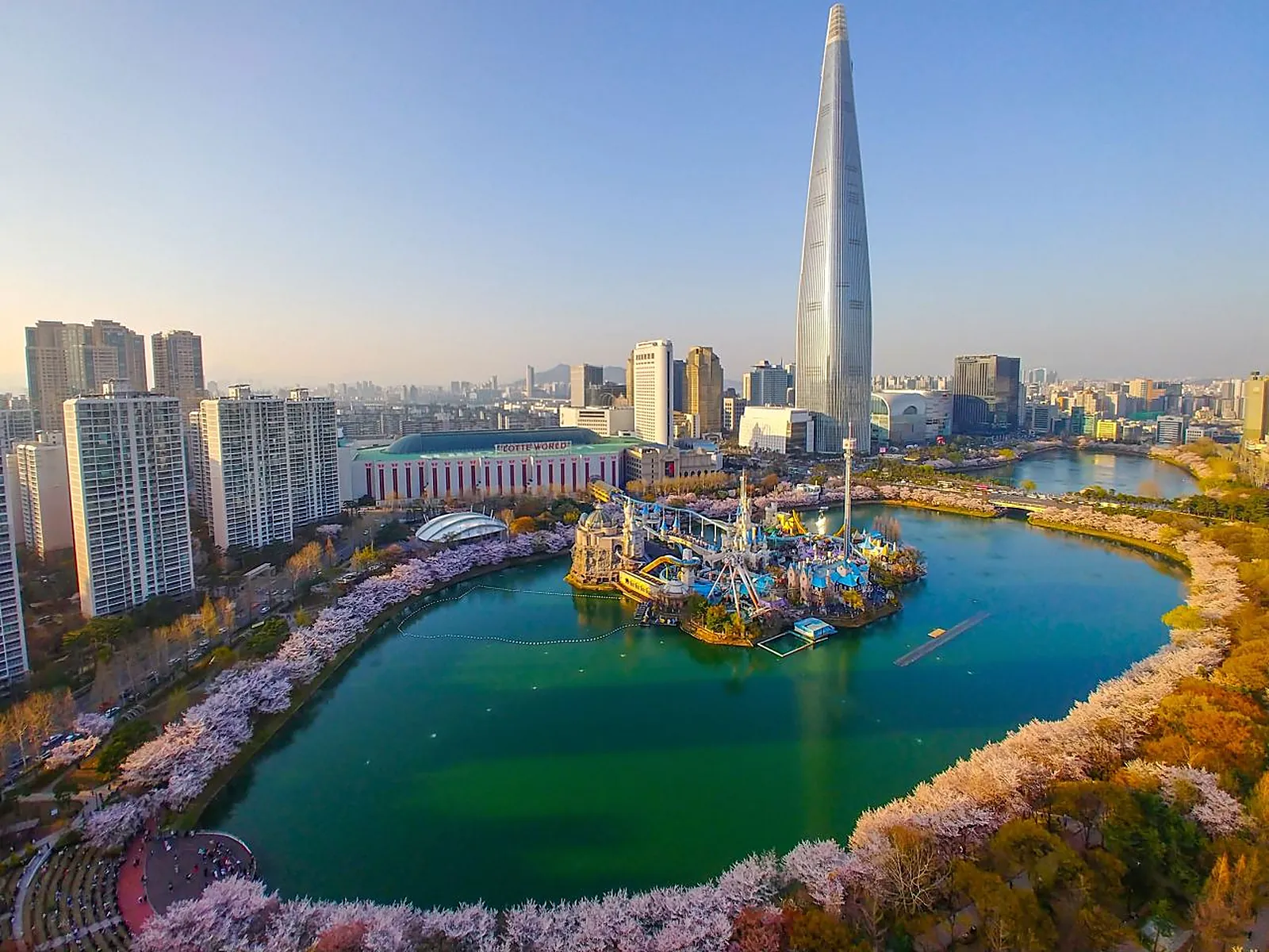 Seokchon Lake in bloom
