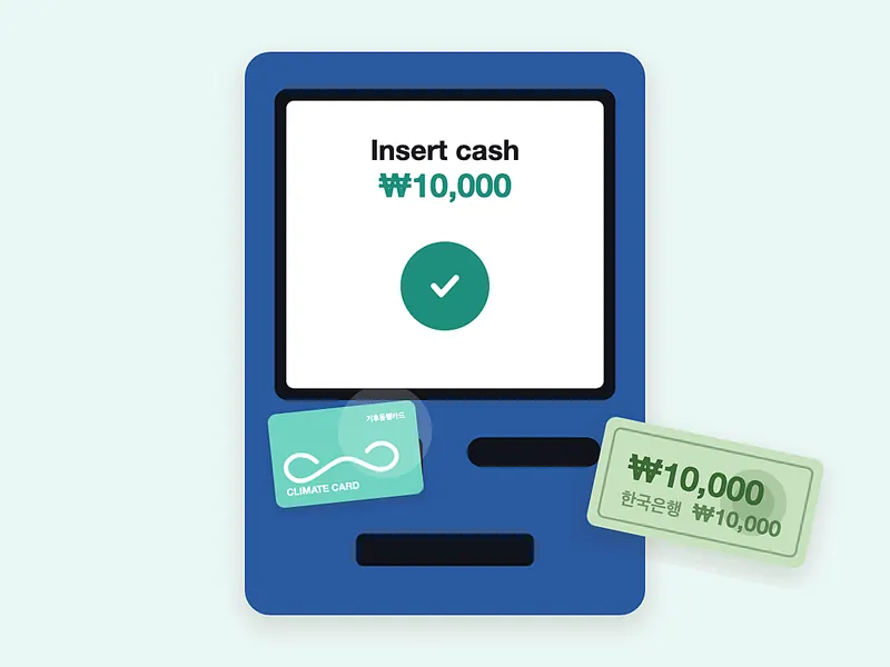4 · Card on the reader, pay cash