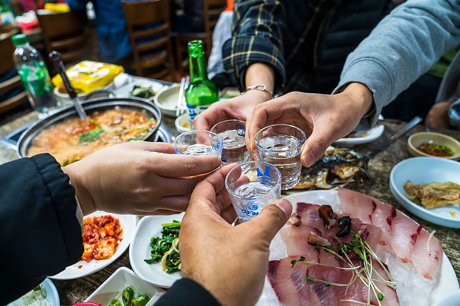 The soju pour