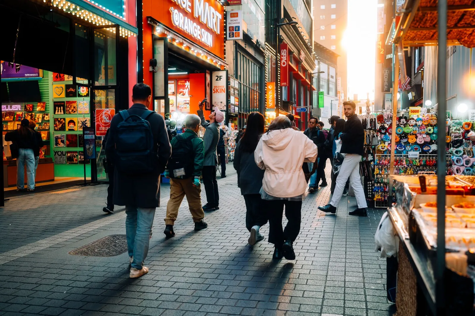 The shopping street