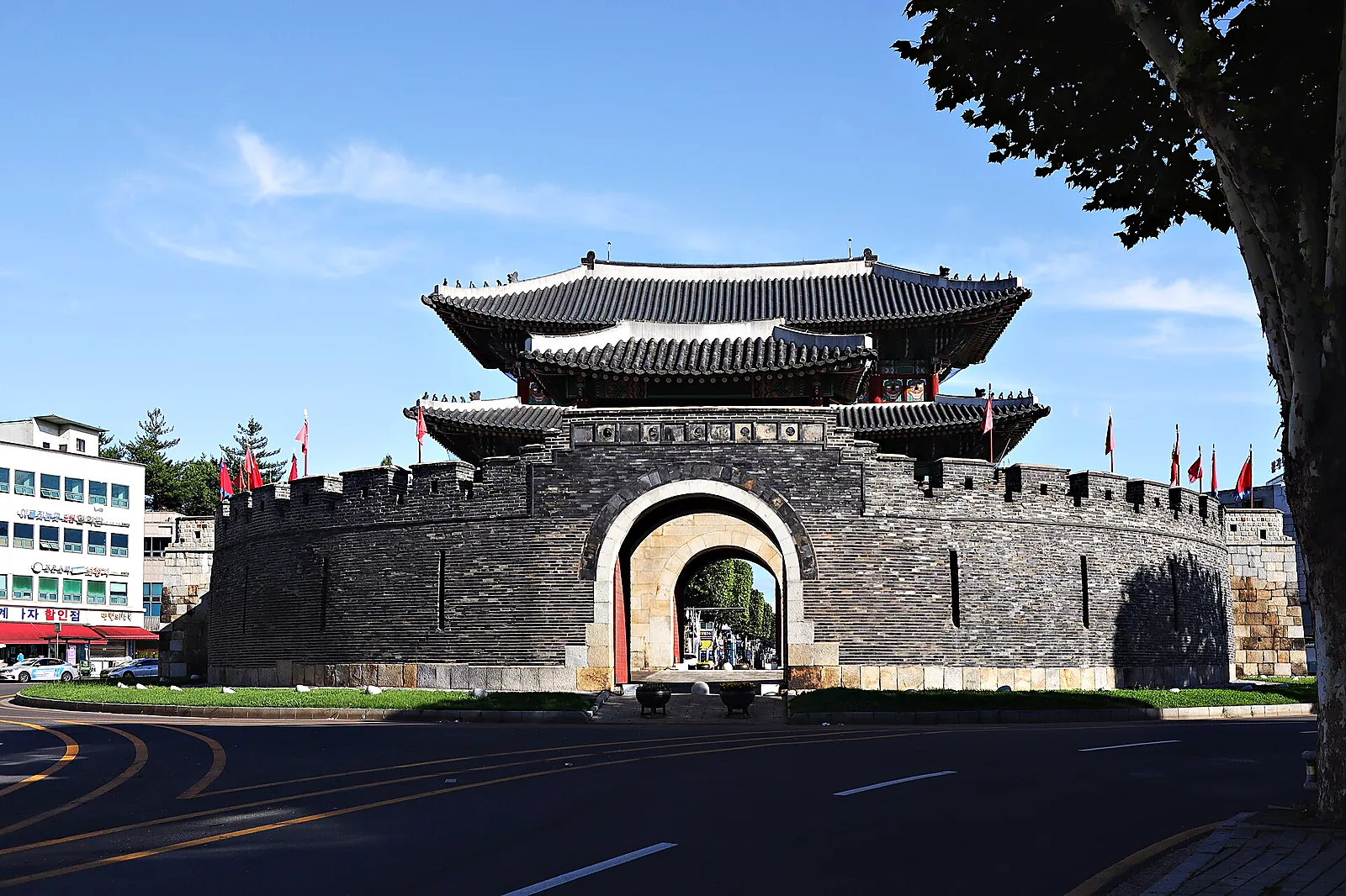 Fortress wall at golden hour